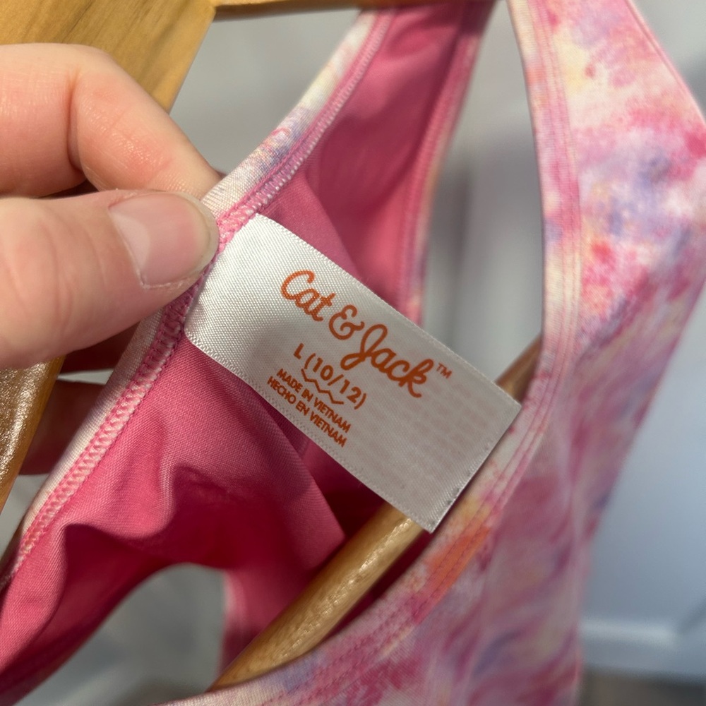 Cat & Jack Pink gymnastic romper - Picture 2 of 4